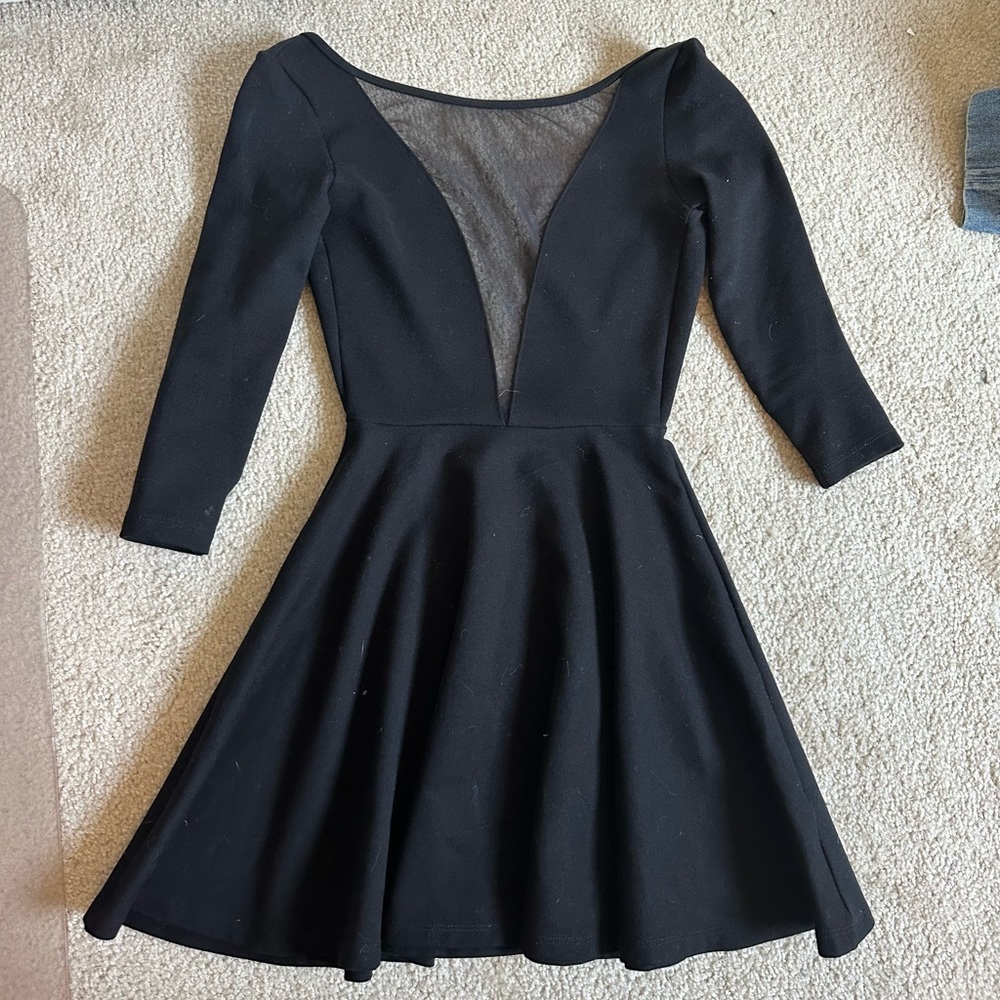 American apparel deep plunge skater dress